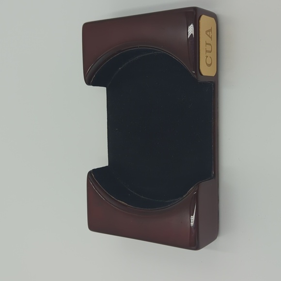 Set of 4 drink Coasters Metal With Holder Black & Gold Round - Picture 6 of 9